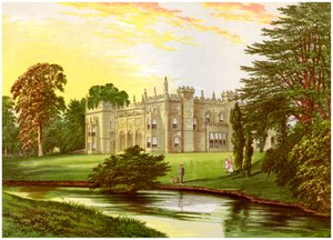 Arbury Hall, Warwickshire, maison de la famille Newdegate, vers 1880