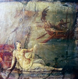 Ariane abandonnée par Thésée, peinture murale romaine d
