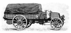 Camion militaire par Daimler, avec moteur 4 cylindres 12 ch, 1904 - Unbekannt
