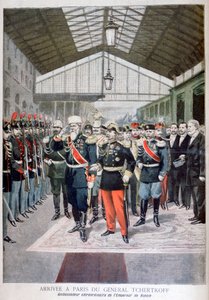 Arrivée du général Tchertkoff Chertkov, ambassadeur russe en France, Paris, 1895 - Unbekannt