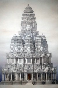 Musée des civilisations asiatiques, Angkor, exploration de la ville sacrée du Cambodge, restauration de la tour centrale du Bayon, Louis Delaporte et Henri Deverin, Cambodge - Unbekannt