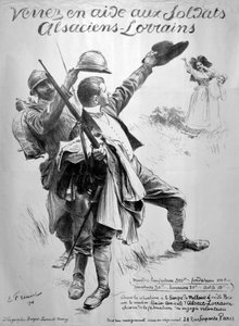 Aidez les soldats alsaciens, affiche française de la Première Guerre mondiale, 1916 - Unbekannt