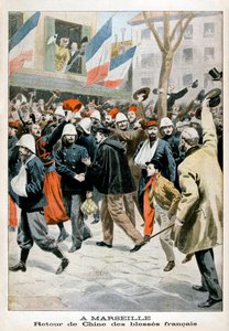 À Marseille, le retour des soldats français blessés de Chine, 1901 - Unbekannt