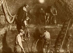 Au travail sur le nouveau tunnel de Mersey, vers 1930 - Unbekannt