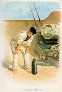 Au canon à chargement par la culasse, vers 1890-1893