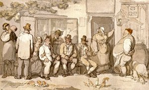 À la porte de leur auberge, vers 1900 - Unbekannt