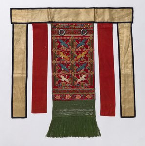 Tablier arrière pour la robe cérémoniale royale, fin des années 1800-début des années 1900 - Unbekannt