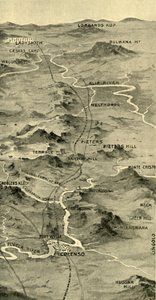 Carte en ballon illustrant la bataille de Pieters et le secours de Ladysmith, 1900 - Unbekannt