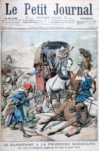 Bandits attaquant une diligence à la frontière marocaine, 1904