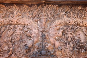 Temple Banteay Srei à Angkor au Cambodge. Finement sculpté. Siem Reap Cambodge - Unbekannt