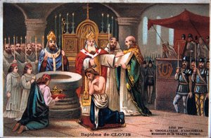 Baptême de Clovis, 496 après J.-C., 19ème siècle