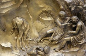 Baptistère de San Giovanni. Porte du Paradis. Caïn et Abel, Florence, Italie - Unbekannt