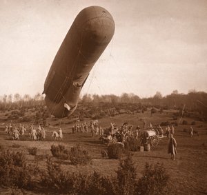 Ballon de barrage, Somme, nord de la France, vers 1914-1918 - Unbekannt