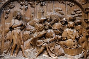 Basilique de Saint-Denis, Stalles de la Chapelle Goillon (début du XVIe siècle), Représentation de Jésus s