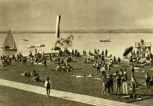Baigneurs sur les rives du lac de Constance, Bregenz, Autriche, vers 1935 - Unbekannt