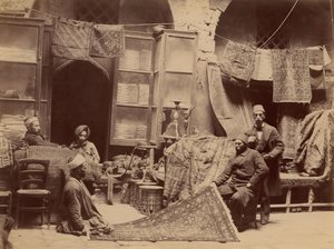 Bazar, marchands de tapis, années 1870
