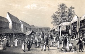 Bazar à Kaboul, en saison des fruits, 1847 - Unbekannt