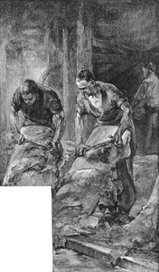 Préparation des peaux pour la production de cuir de chaussure, 1885 - Unbekannt