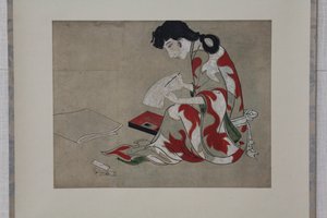 Beauté écrivant une lettre, copie d