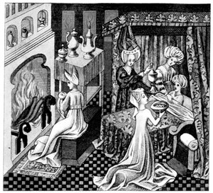 Scène de chambre, XVe siècle, 1910 - Unbekannt