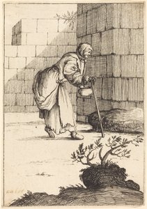 Femme mendiante, XVIIe siècle - Unbekannt