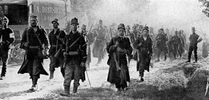 Les troupes belges approchant du champ de bataille, Première Guerre mondiale, 1914 - Unbekannt
