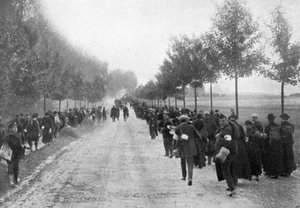 Belges fuyant Termonde, Première Guerre mondiale - Unbekannt