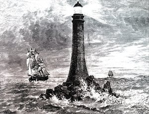 Le phare de Bell Rock dans une tempête - Unbekannt