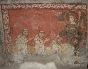 Bernard le Pèlerin et ses disciples, bénis par Saint Michel Archange, vers 950