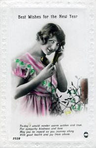 Meilleurs vœux pour la nouvelle année, carte de vœux, vers 1920 - Unbekannt