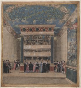 Palais de Binche pendant les célébrations en août 1549, 1549 - Unbekannt