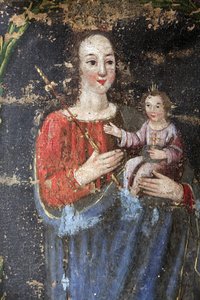 Chapelle baroque de Bionnassay. Vierge Marie et Jésus. France - Unbekannt