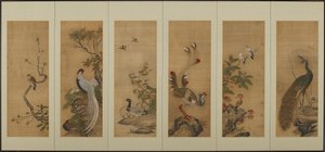 Oiseaux et fleurs, période Edo, 18ème siècle