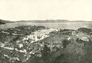 Vue aérienne du port, Bergen, Norvège, 1895 - Unbekannt