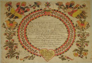 Certificat de naissance et de baptême, 1784 - Unbekannt