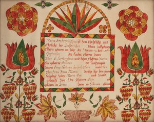 Certificat de naissance et de baptême, 1822