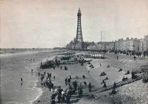 Blackpool - Vue du front, montrant la tour, 1895