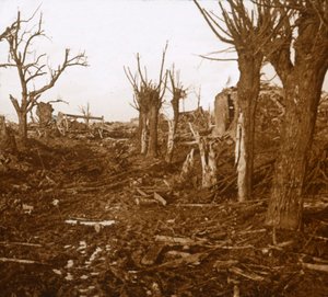 Paysage dévasté, Belloy-en-Santerre, nord de la France, vers 1914-1918 - Unbekannt