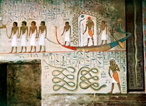Scène de bateau, Tombes des Nobles, Thèbes, Égypte - Unbekannt