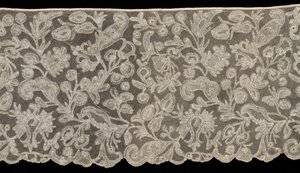 Volant en dentelle au fuseau, 18ème siècle