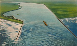 Bocas de Ceniza, Entrée du port maritime, Barranquilla, c. 1940s - Unbekannt