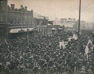 Commando Boer passant par Johannesburg Deuxième Guerre du Transvaal, c1900