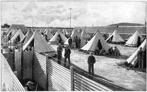 Prisonniers boers dans un camp à Bloemfontein, 2e guerre des Boers, 1899-1902 - Unbekannt