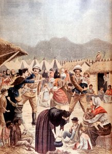Femmes et enfants boers dans un camp de concentration britannique au Transvaal, Guerre des Boers, 1901 - Unbekannt