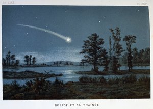 Bolide et sa traînée, 1870
