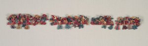 Fragment de bordure avec oiseaux et fleurs, 100 av. J.-C.-700