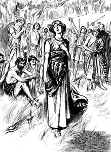 Boudicca Boadicée, reine britannique du 1er siècle, ralliant ses troupes, vers 1900 - Unbekannt
