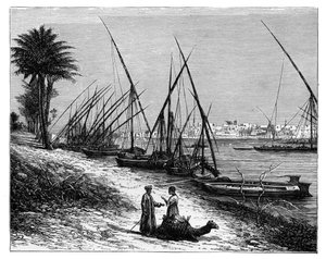 Boulak sur le Nil, Le Caire, Égypte, vers 1890 - Unbekannt