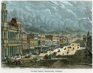 Rue Bourke, Melbourne, Victoria, Australie, vers 1880 - Unbekannt