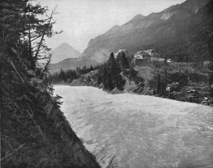 Rapides de la rivière Bow, Banff, Territoires du Nord-Ouest, Canada, vers 1900 - Unbekannt